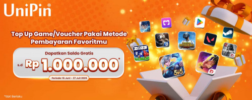 Top Up di UniPin dan Dapatkan Gratis Saldo hingga Rp1.000.000!